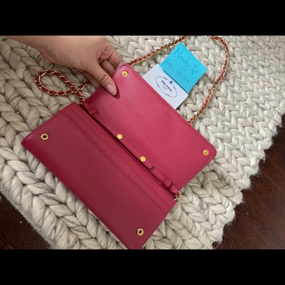 SOLD Prada Saffiano Wallet on Chain - Picture 5 of 10